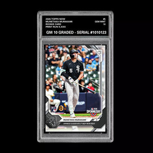 Graded 10 Munstaka Murakami RC Rookie #5 2026 Topps Now MLB Opening Day  Baseball