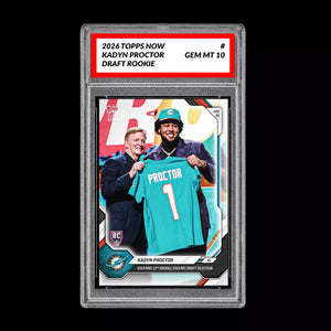 Graded 10 Kadyn Proctor 2026 TOPPS NOW RC Rookie Card Dolphins PRESALE Football