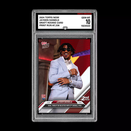 2024 Jayden Daniels RC TOPPS NOW Rookie Card #D-2 NFL Draft Washington Graded 10 Football