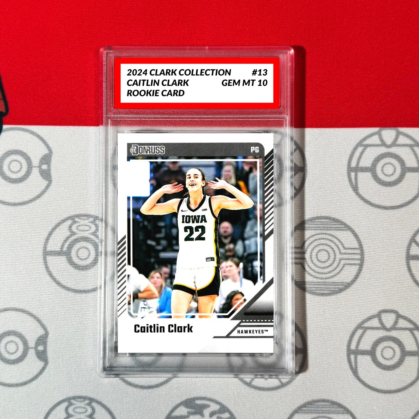 Graded 10 Caitlin Clark Rookie Card RC 2024 Panini Donruss Clark Collection #13 Basketball