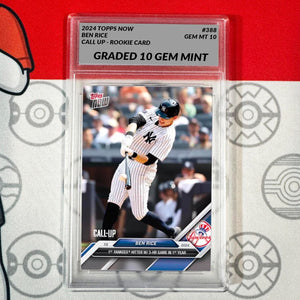 GRADED 10 Ben Rice #388 Call-Up RC Yankees 3 HRs 2024 TOPPS NOW Rookie Baseball