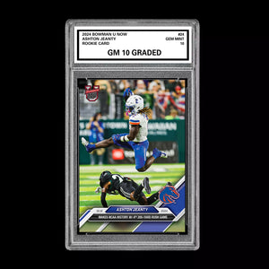 Graded 10 Ashton Jeanty RC Rookie 2024 Bowman U Now Football Card #24 Heisman Football