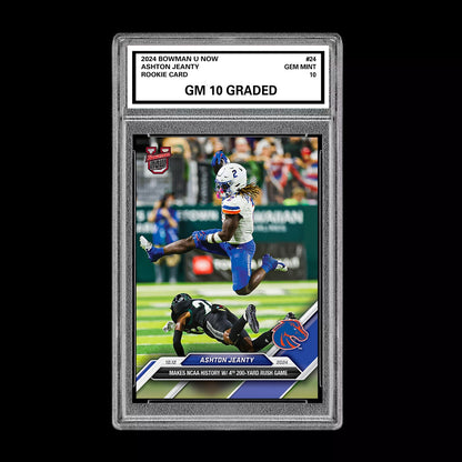 Graded 10 Ashton Jeanty RC Rookie 2024 Bowman U Now Football Card #24 Heisman Football