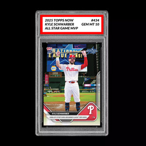 Graded 10 Kyle Schwarber - 2025 TOPPS NOW #434 All Star Game MVP Phillies Baseball