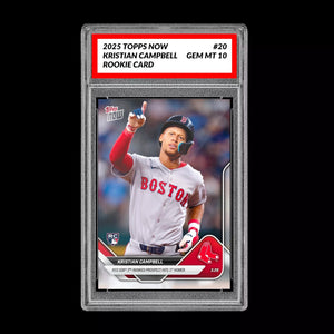 Graded 10 Kristian Campbell RC Rookie Red Sox HR 2025 MLB Topps NOW #20  Baseball