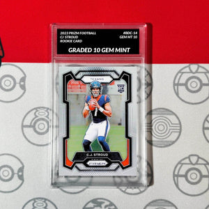 GRADED 10 CJ STROUD 2023 PANINI PRIZM ROOKIE RC CARD #339 GEM MINT TEXANS Football
