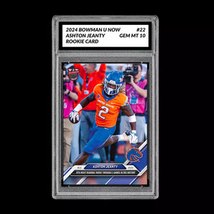 Graded 10 Ashton Jeanty RC Rookie 2024 Bowman U Now Football Card #22 HEISMAN Football