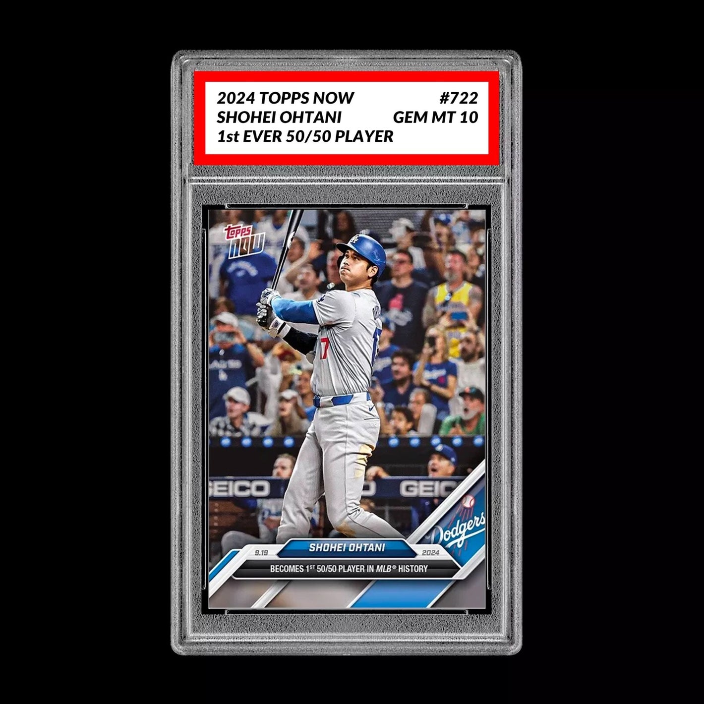 GRADED 10 💥Shohei Ohtani 50/50 2024 MLB TOPPS NOW Card 722 First Ever! Baseball