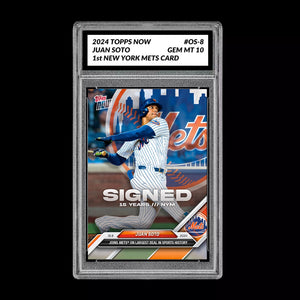 Graded 10 Juan Soto #OS-8 2024 MLB Topps NOW First New York Mets Card Baseball