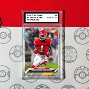GRADED 10 Xavier Worthy RC Rookie Card 2024 TOPPS NOW Football #1 Chiefs Football