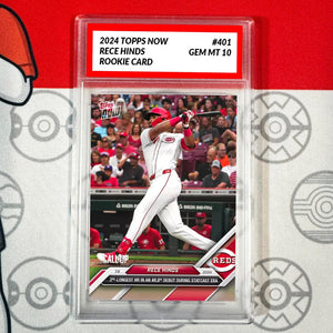 Graded 10 Rece Hinds 2024 MLB TOPPS NOW Card #401 Call Up RC Rookie Card Baseball,Football
