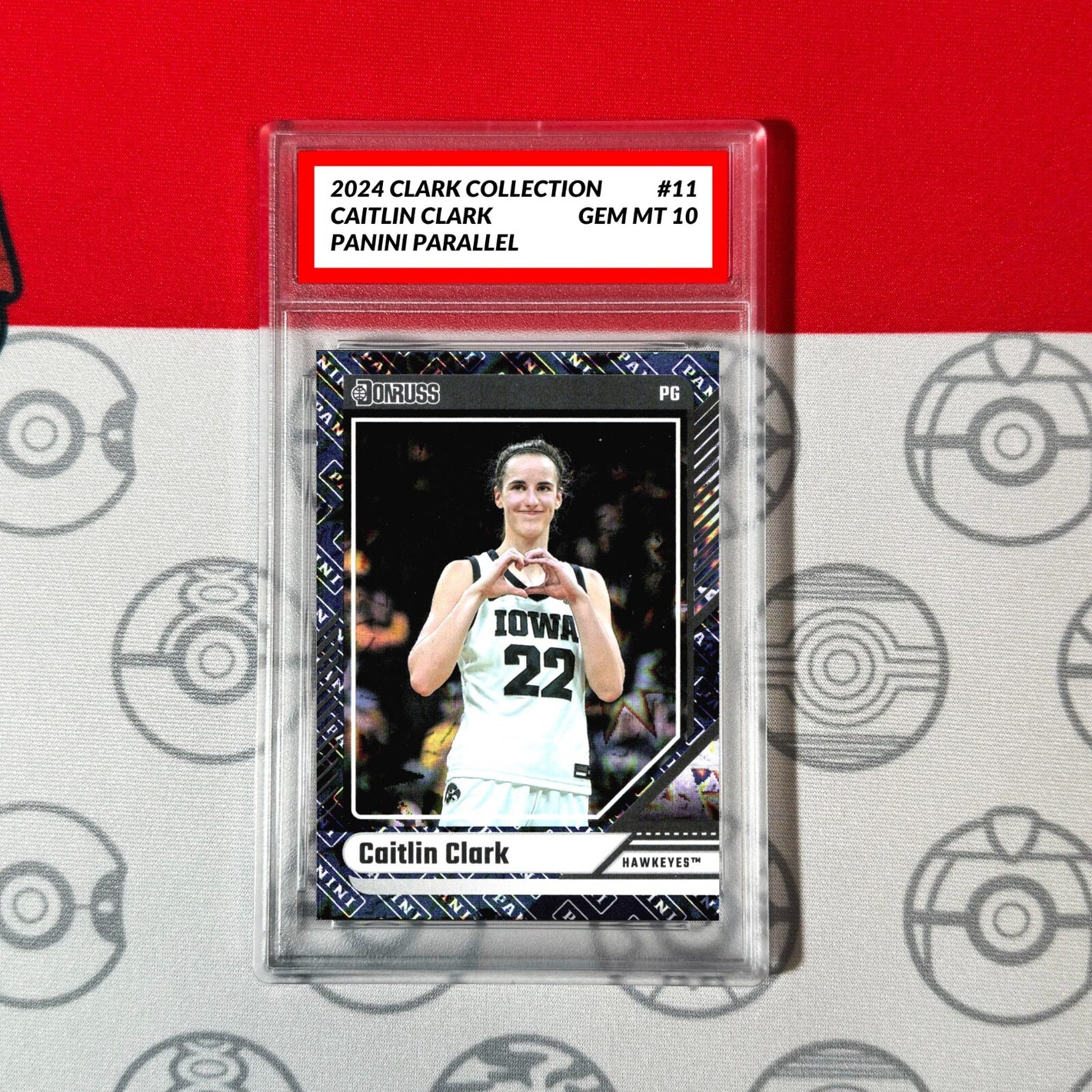 Graded 10 Caitlin Clark RC Panini Parallel Foil Card #11 2024 Donruss Basketball