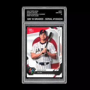 Graded 10 Shohei Ohtani 2026 Topps NOW #JP01 Team Japan World Baseball Classic Baseball