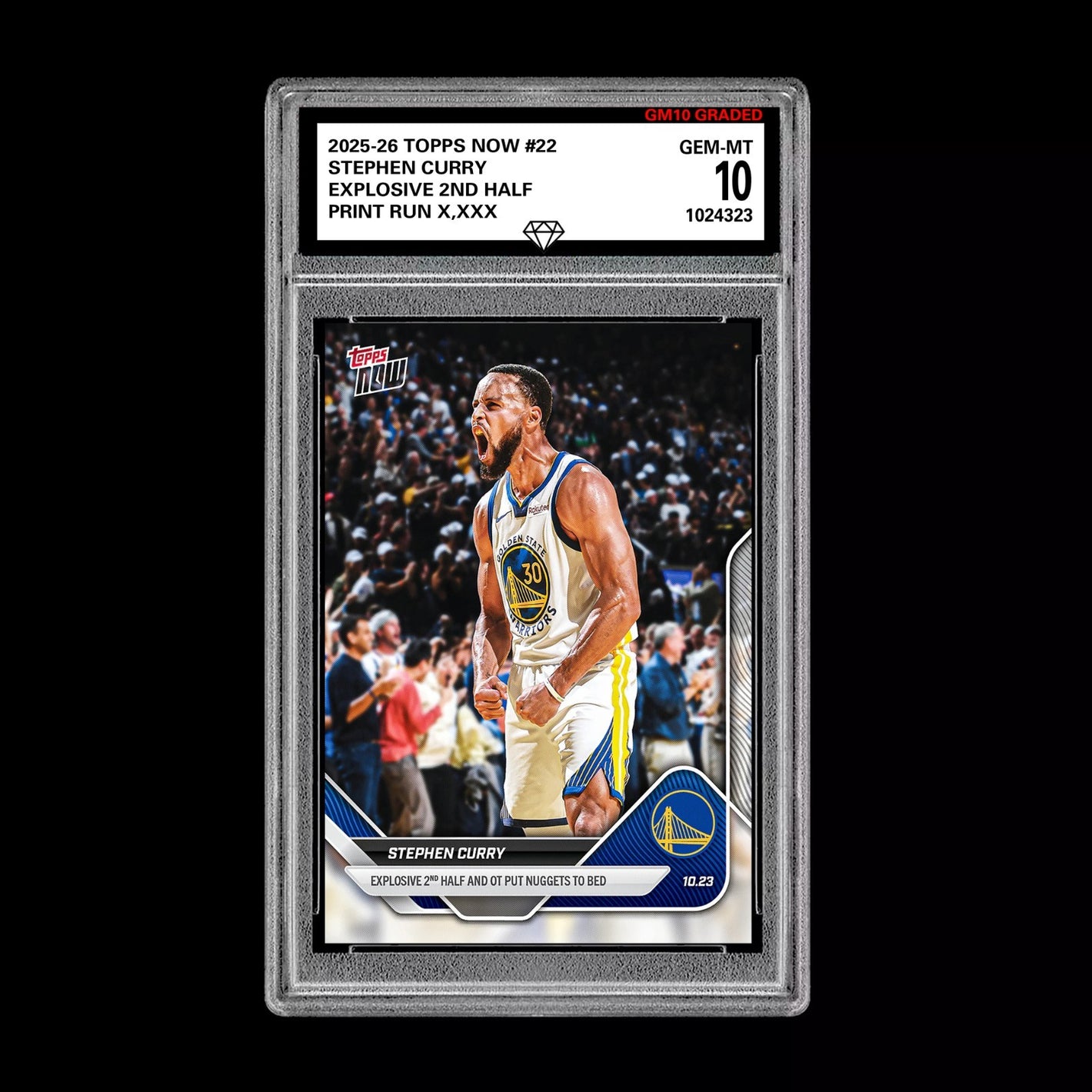 Graded 10 Stephen Curry Card 2025-26 TOPPS NOW #22 Basketball  Basketball