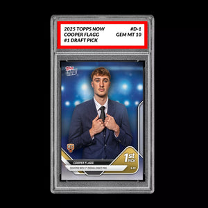 Graded 10 Cooper Flagg 2024-25 TOPPS NOW Card #D-1 RC #1 Pick Draft Basketball