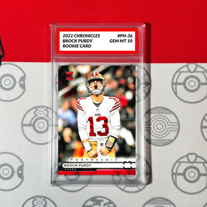 Graded 10 Brock Purdy (RC) Rookie Card 2022 Panini Chronicles Photogenic #PH-36 Football