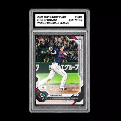 Graded 10 Shohei Ohtani 2026 Topps NOW #WB4 World Baseball Classic PRESALE Baseball