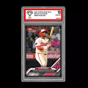 Graded 10 Willie Calhoun 2024 Topps Now #410 Multi HR Night Los Angeles Angels Baseball