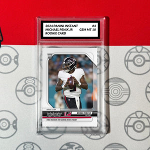 Graded 10 Michael Penix Jr #4 RC Rookie Card 2024 Panini Instant Falcons Football