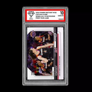 Graded 10 Caitlin Clark #162 RC WNBA ALL STAR BADGE Rookie 2024 Panini Instant Basketball