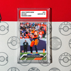 Graded 10 Bo Nix #12 2024 Topps Now RC Rookie 4-TD 300-Yard Passing Card Football