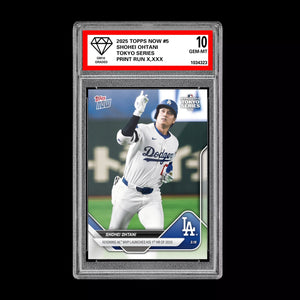 Graded 10 Shohei Ohtani 1st HR Tokyo Series Japan 2025 Topps NOW Card #5 50/50 Baseball