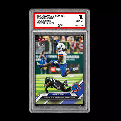 Graded 10 Ashton Jeanty RC Rookie 2024 Bowman U Now Football Card #24 Heisman Football