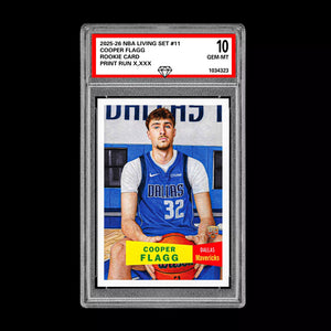 Graded 10 Cooper Flagg 2025-26 Living Set Rookie Card RC Dallas Maverick PRESALE Basketball