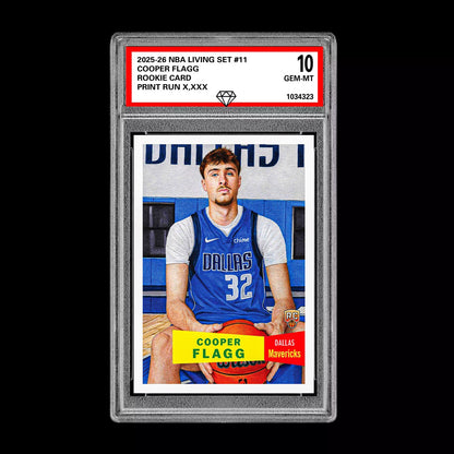 Graded 10 Cooper Flagg 2025-26 Living Set Rookie Card RC Dallas Maverick PRESALE Basketball