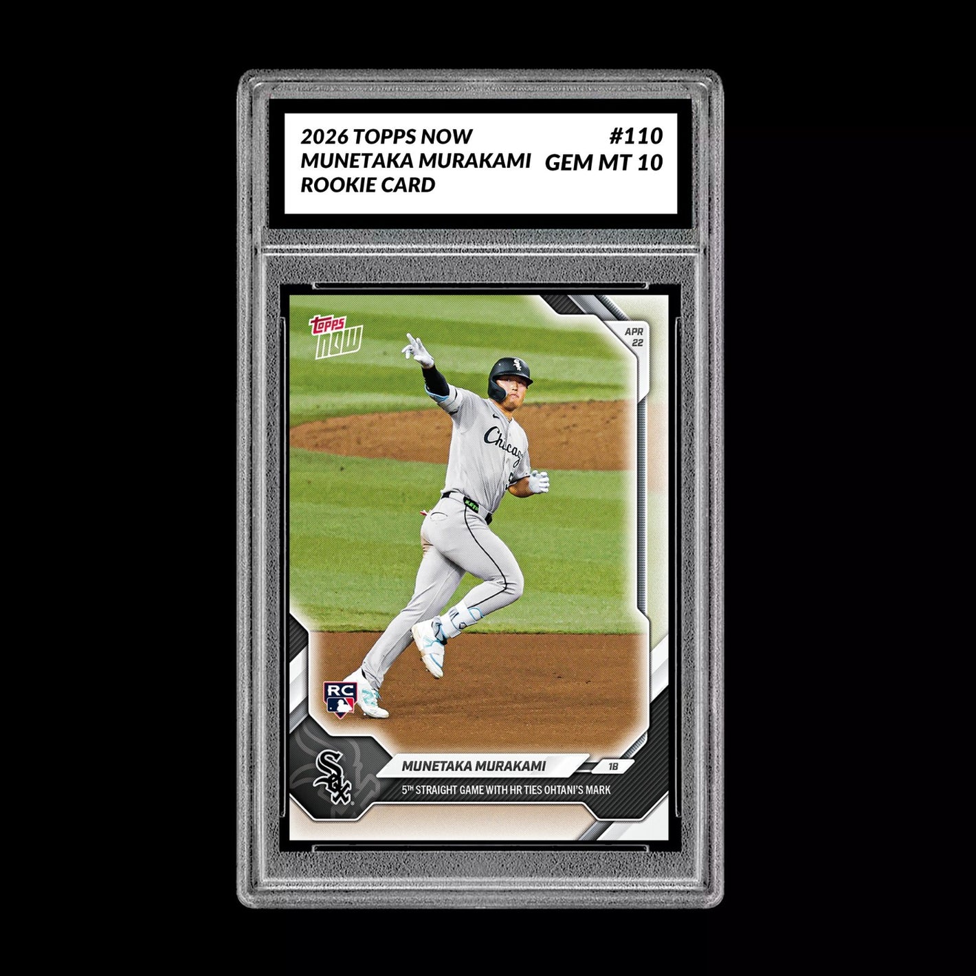 Graded 10 Munetaka Murakami Rookie Card #110 2026 Topps NOW White Sox  Baseball