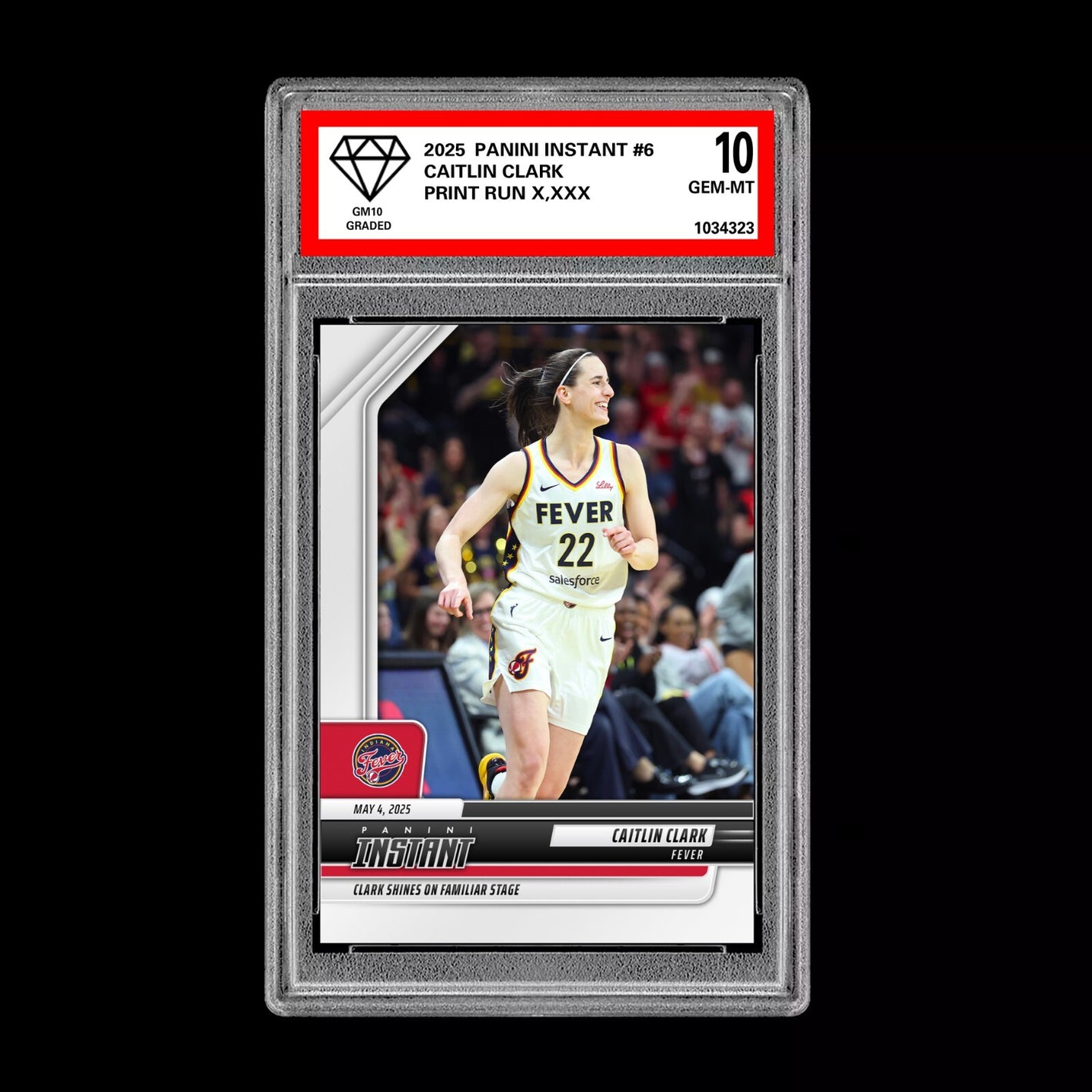 Graded 10 Caitlin Clark #6 2025-26 Panini Instant WNBA INDIANA FEVER  Basketball