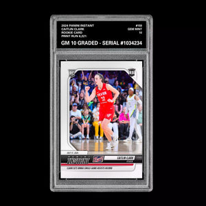 Graded 10 Caitlin Clark #159 RC Rookie Card 2024 Panini Instant Indiana Fever Basketball
