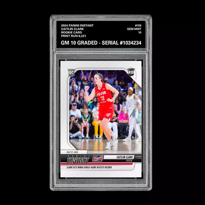 Graded 10 Caitlin Clark #159 RC Rookie Card 2024 Panini Instant Indiana Fever Basketball