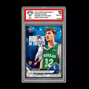 Graded 10 Cooper Flagg RC Rookie Card 2026 NBA Topps Now #ROTY Dallas Presale Basketball