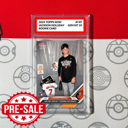 Graded 10 Jackson Holliday #749 RC Rookie Card 2024 Topps Now BABY BIRD Baseball