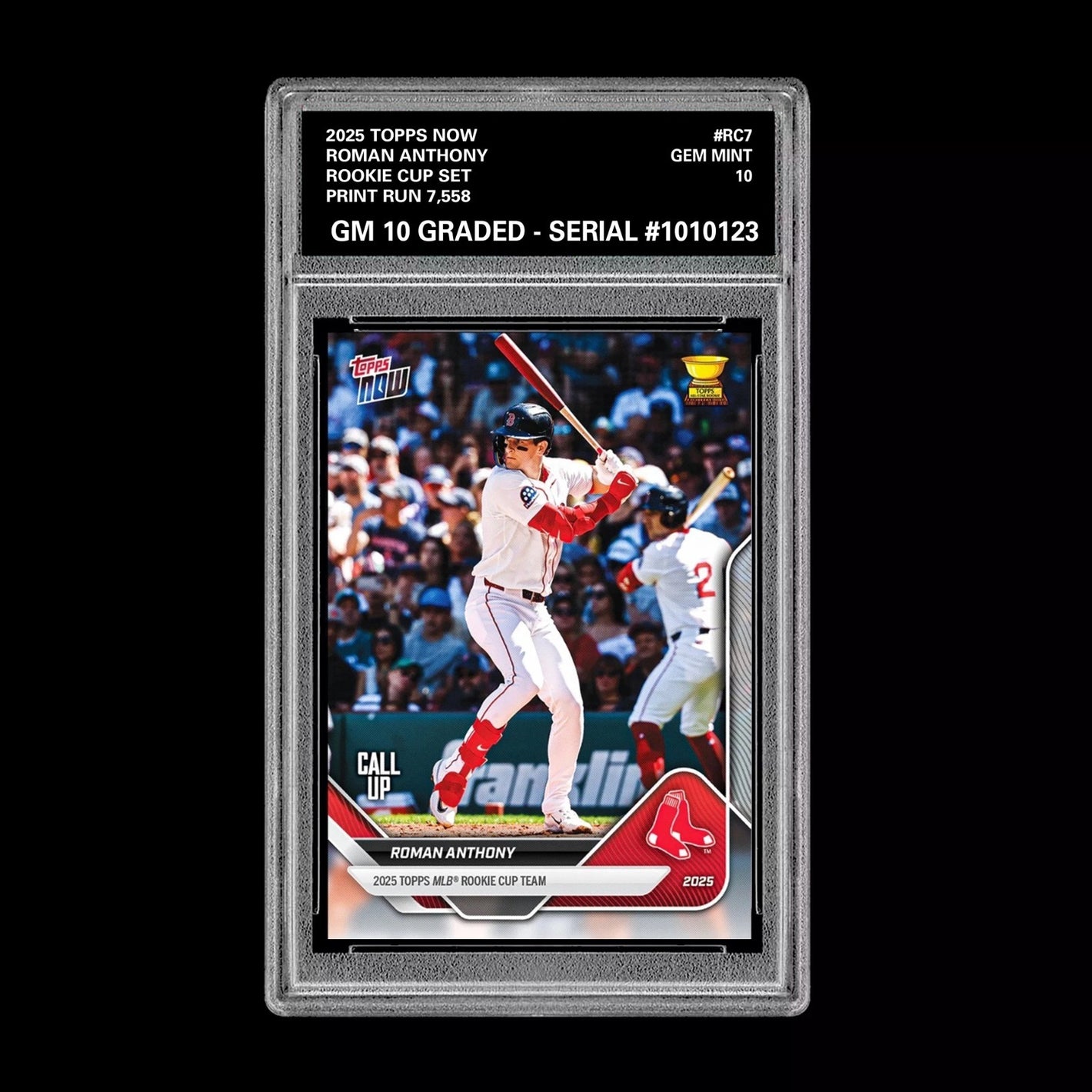Graded 10 Roman Anthony RC Rookie Cup 2025 Topps RED SOX Baseball