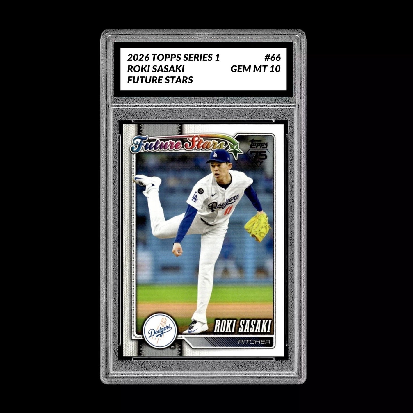 Graded 10 Roki Sasaki #66 Future Stars RC 2026  Topps Series 1 Dodgers Baseball