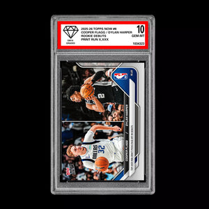 Graded 10 COOPER FLAGG  / DYLAN HARPER ROOKIE RC 2025-26 TOPPS NOW  - Presale Basketball