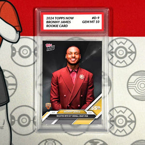 Graded 10 2024 Topps Now NBA #D-9 Bronny James Rookie Lakers RC DRAFT Basketball
