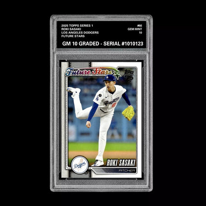 Graded 10 Roki Sasaki #66 Future Stars RC 2026  Topps Series 1 Dodgers Baseball