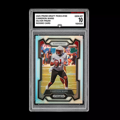 Graded 10 Cam Cameron Ward 2024 Panini Prizm Draft Picks Rated Rookie #199 RC Football