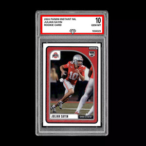 Graded 10 Julian Sayin 2024 Panini Instant NIL Ohio State RC Rookie Card Football