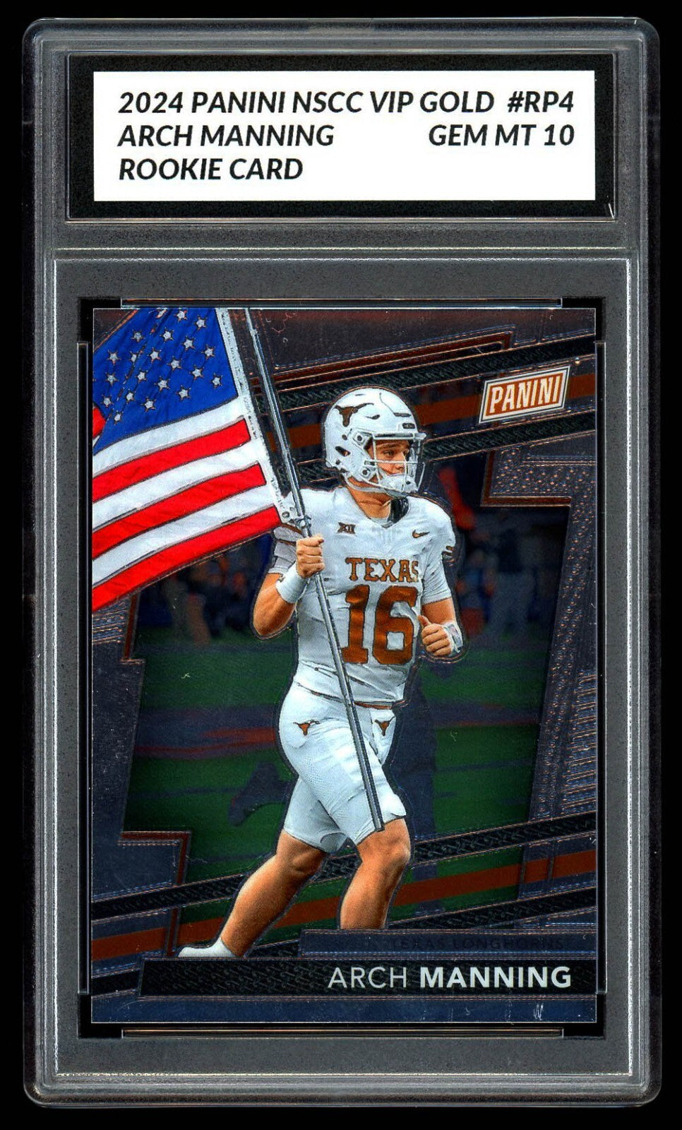 Graded 10 ARCH MANNING RC Rookie Card 2024 Panini National  #RP4 VIP GOLD PACK Football