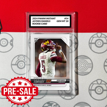Graded 10 Jayden Daniels #54 RC Rookie Card 2024 Panini Instant Football