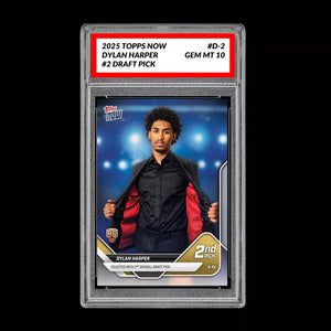 Graded 10 Dylan Harper 2025 TOPPS NOW Card #D-2 RC #2 Pick Draft Basketball