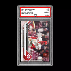 Graded 10 Elly De La Cruz #24 2025 Topps Now Career High 7 RBI Night  Baseball