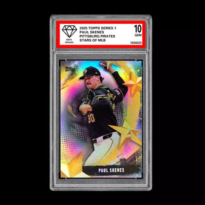 Graded 10 Paul Skenes 2025 Topps Series 1 Stars of MLB Insert Pirates #SMLB-27 Baseball