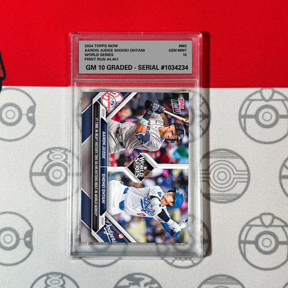 Graded 10 Aaron Judge/Shohei Ohtani - 2024 MLB Topps NOW Card #863 World Series Baseball