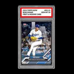 Graded 10 Roki Sasaki 2025 MLB TOPPS NOW OS-13 LA Sign With Dodgers RC Baseball