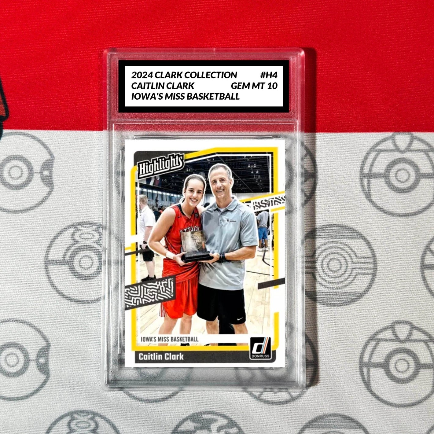 Graded 10 Caitlin Clark Rookie Card RC 2024 Panini Donruss Collection #H4 Basketball